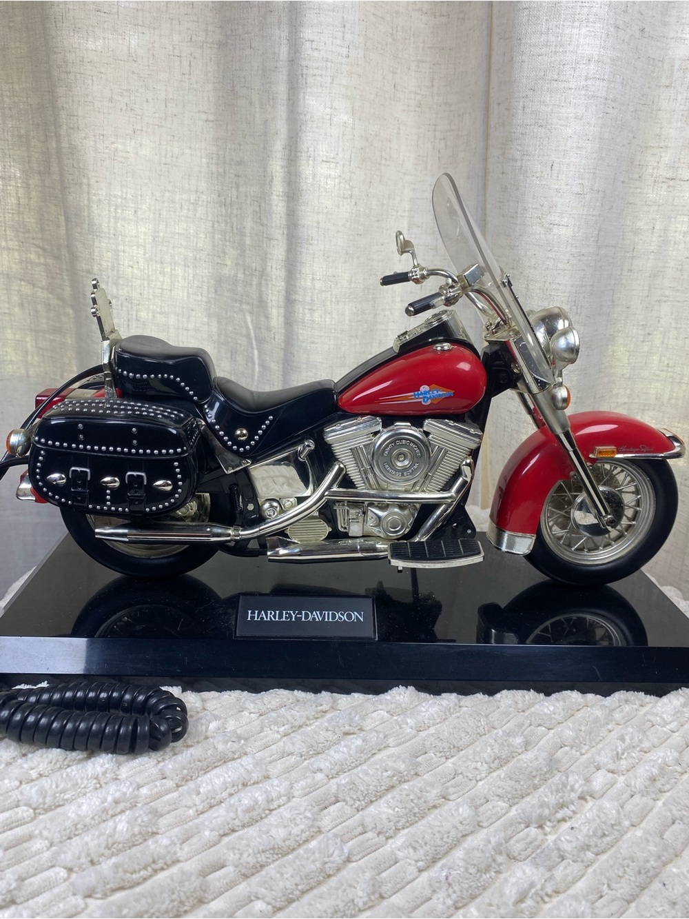 Rare Vtg Telemania Harley Davidson Heritage Softail 1:6 Scale Replica Bike